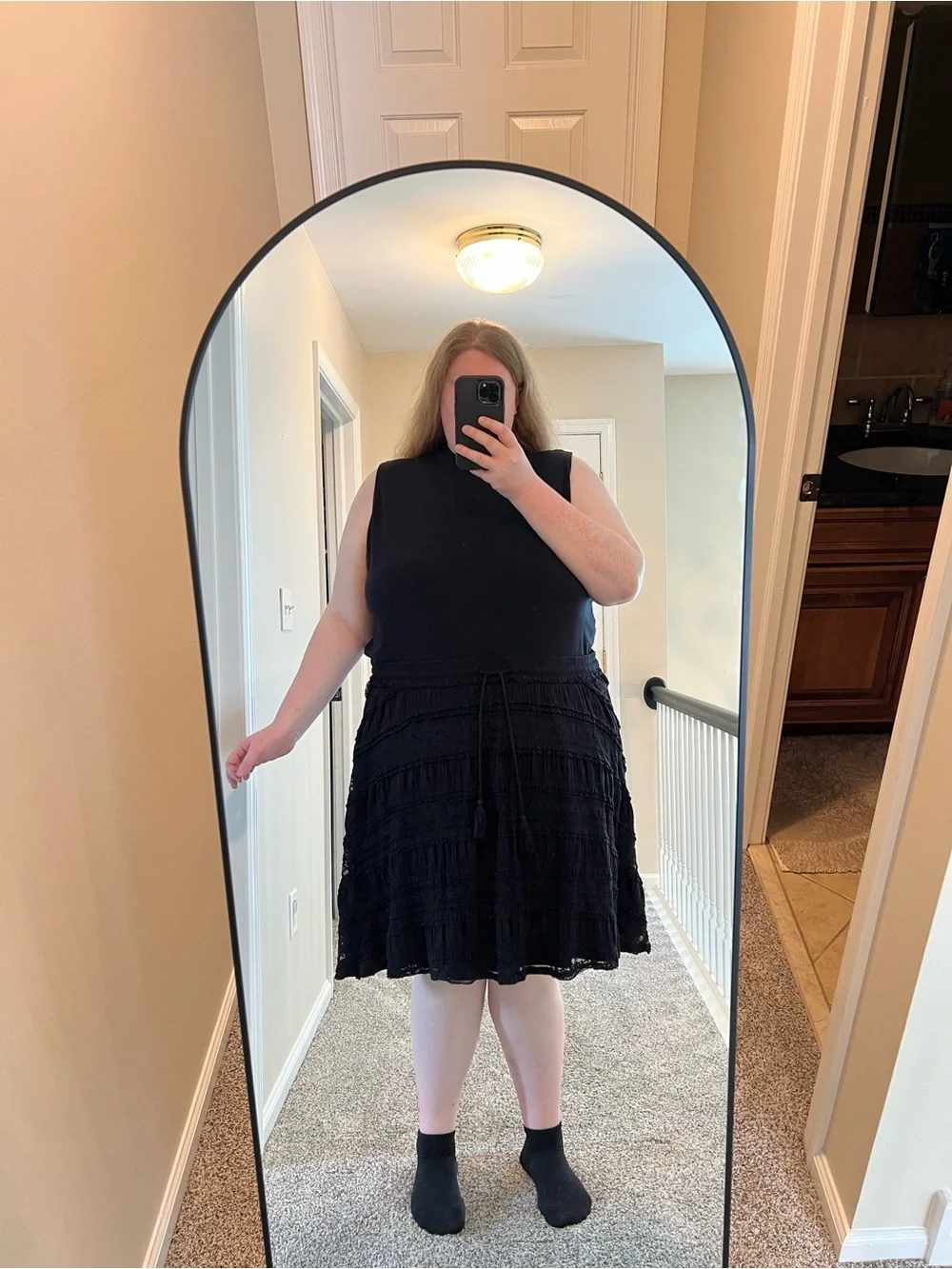Torrid Size 6 Black Crotchet Skirt